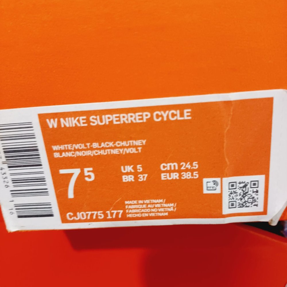 Sz 6.5,7,7.5 Women Nike SuperRep Cycle White Leopard Cycling Shoes CJ0775-177 - Picture 11 of 13